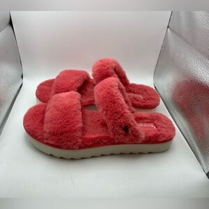 Koolaburra by UGG faux fur double strap sandals size 9